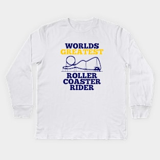 worlds greatest roller coaster rider Kids Long Sleeve T-Shirt